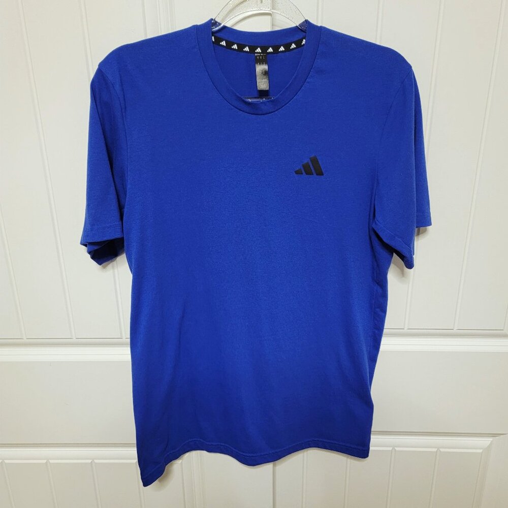 adidas Mens Size Small Essentials Feel Ready Logo Training T-Shirt Lucid Blue